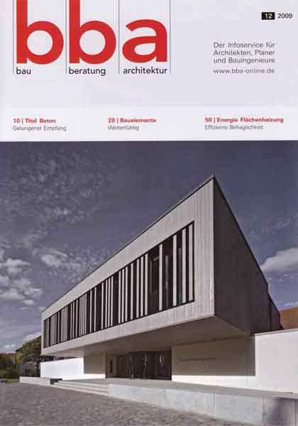 bba Bau Beratung Architektur 12/2009