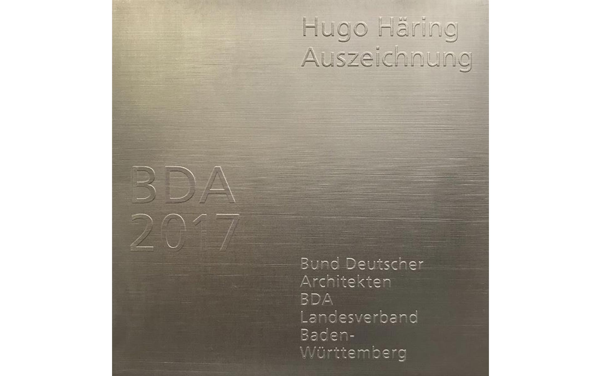 Hugo Häring Auszeichnung 2017